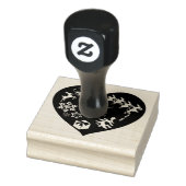 サンタのトナカイハートシェイプウッドアートスタンプ ラバースタンプ (スタンプ)