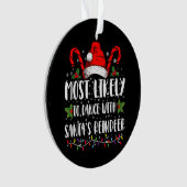 サンタのトナカイ一家と踊る可能性が最も高い オーナメント (正面)