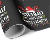 サンタのトナカイ一家と踊る可能性が最も高い ラッピングペーパー (ロールコーナー)