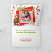 サンタのトナカイ写真クリスマスグリーティングカード シーズンカード (内部)