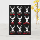 サンタのトナカイ狩りのプレゼント トナカイハンター  カード (黄色い花)