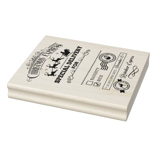 サンタのトナカイ表現クリスマス大きい ラバースタンプ (スタンプ)