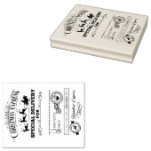 サンタのトナカイ表現クリスマス大きい ラバースタンプ (押印)