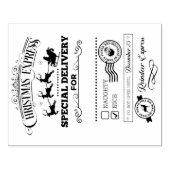 サンタのトナカイ表現クリスマス大きい ラバースタンプ (インプリント)