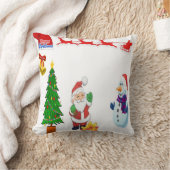 サンタのトナカイ車 クッション (ブランケット)