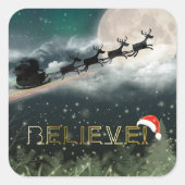 サンタのトナカイ クリスマス ステッカー (正面)