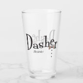 サンタのトナカイ・ダッシャー・ボウタイ・クリスマス タンブラーグラス (裏面)