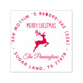 サンタのトナカイ・メリークリスマス差出人住所 セルフインキングスタンプ (デザイン)