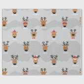 サンタのトナカイ ラッピングペーパー (フラット)