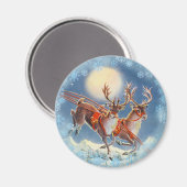 サンタのトナカイbyシャロン・シャーペ マグネット (正面/裏面)