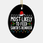 サンタのトナ食べ物を与えイナのクリスマスに最も近い セラミックオーナメント (右)