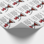 サンタのトレッドミルのワイングラスのホールダーへのおもしろいな手紙 ラッピングペーパー (角)