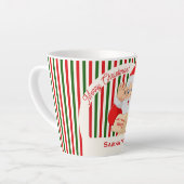 サンタのナイスリストで封印 メリークリスマス カフェラテマグ (左アングル)
