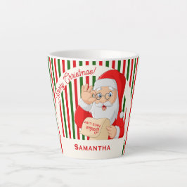 サンタのナイスリストで封印 メリークリスマス カフェラテマグ