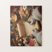 サンタのナイス&ノーティーリスト クリスマスデスクシーン ジグソーパズル (縦)