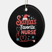 サンタのナースお気に入りのクリスマス セラミックオーナメント (左)