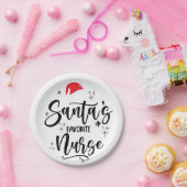 サンタのナースお気に入りのクリスマス ペーパープレート (パーティー)