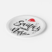 サンタのナースお気に入りのクリスマス ペーパープレート (アングル)