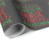 サンタのナースに優しいおもしろい ラッピングペーパー (ロールコーナー)