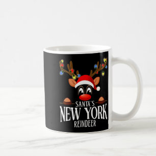 サンタのニューヨークトナカイ 楽しいクリスマスのパジャマ コーヒーマグカップ
