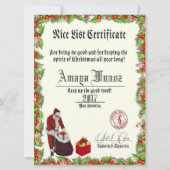 サンタのニースリスト シーズンカード (正面)