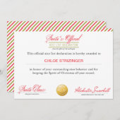 サンタのニース公式リスト宣言 シーズンカード (正面/裏面)