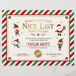 サンタのニース公式リスト証明書<br><div class="desc">サンタ楽しむー、小妖精や小人、雪だるまキャラクターで印刷可能なこの「Santa's Official Nice List Certificate」!今年のサンタの素敵なリストに載っている子どもにとって、完璧なストッキングのスタッファーだ。子供の良い行動に報いることは簡単であり、子供たちは素敵なリストの上で彼らの名前を見るのが大好きだ!!</div>