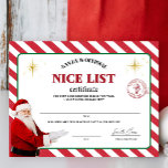 サンタのニース公式リスト証明書 ポスター<br><div class="desc">Santa's Official Nice List Certificateポスター</div>