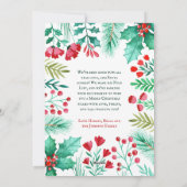 サンタのニース犬の水彩写真 シーズンカード (裏面)