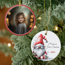 サンタのノーム 赤ちゃんの初めてのクリスマス 写真