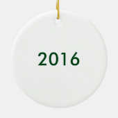 サンタのハイキング セラミックオーナメント (裏面)