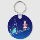 サンタのハート温暖化夜 キーホルダー (正面)