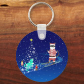 サンタのハート温暖化夜 キーホルダー (正面)