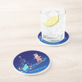 サンタのハート温暖化夜 コースター