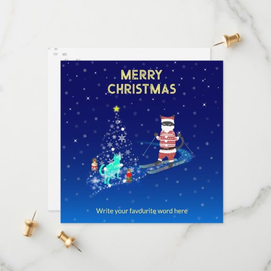 サンタのハート温暖化夜 セーブザデート (正面/裏面インサイチュ)