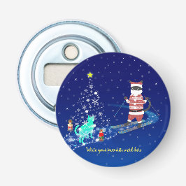 サンタのハート温暖化夜 栓抜き