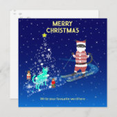 サンタのハート温暖化夜 案内状 (正面/裏面)