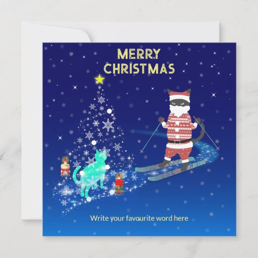 サンタのハート温暖化夜 案内状 (正面)