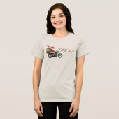 サンタのバイクと空飛ぶトナカイ クリスマス トライブレンドTシャツ (正面全面)