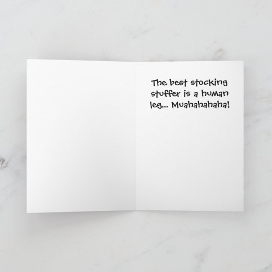 サンタのバイクもしくは自転車に乗る人の助手 シーズンカード (内部)