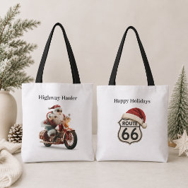 サンタのバイク クリスマスマーケットラン トートバッグ