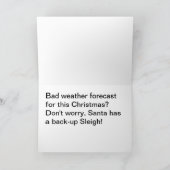 サンタのバックアップそり シーズンカード (内部)