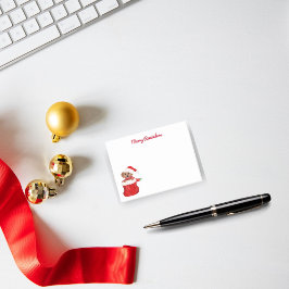 サンタのバッグリマインダーで子犬ブルドッグメリー ポストイット