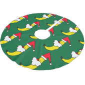 サンタのバナナのクリスマスツリーのスカート ブラッシュドポリエステルツリースカート (アングル)