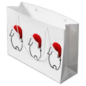 サンタのバニーの大きいギフトバッグ ラージペーパーバッグ (裏面アングル)