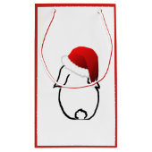 サンタのバニーの小さいギフトバッグ スモールペーパーバッグ (裏面)