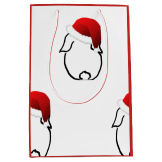 サンタのバニー媒体のギフトバッグ ミディアムペーパーバッグ