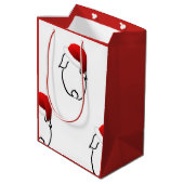サンタのバニー媒体のギフトバッグ ミディアムペーパーバッグ (裏面アングル)