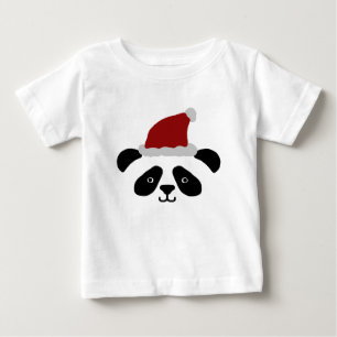サンタのパンダはTシャツをからかいます ベビーTシャツ