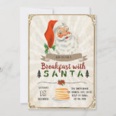 サンタのパーティの招待状が付いている朝食 招待状 (正面)